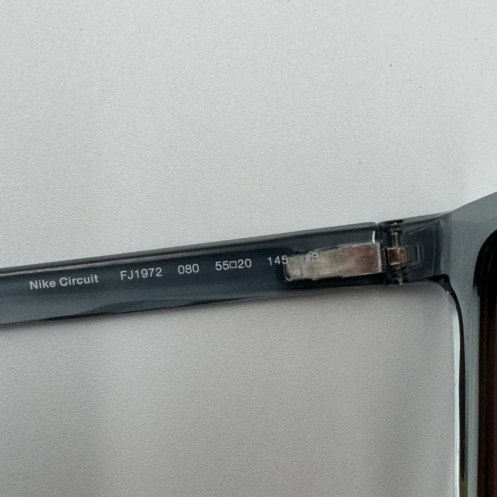 Nike Circuit 55mm Square Sunglasses Wolf Grey Orange Mirror NWT